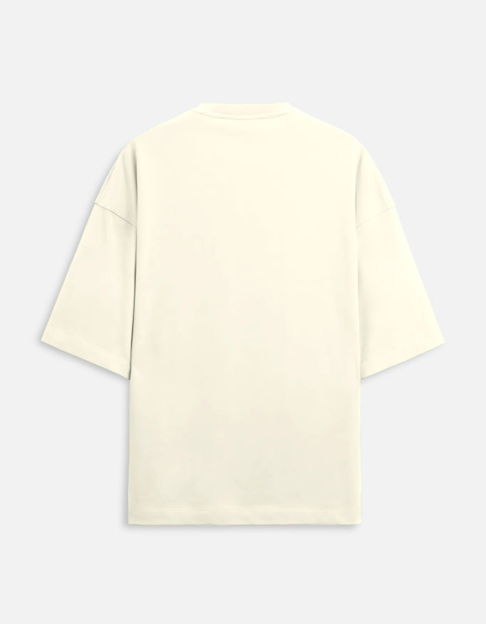 "BAT" - Unisex Terry Oversized Tee (Off White)