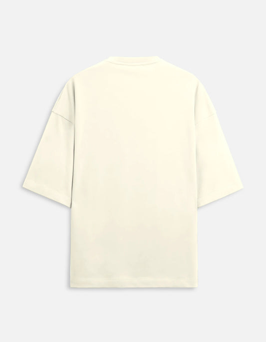 "BAT" - Unisex Terry Oversized Tee (Off White)